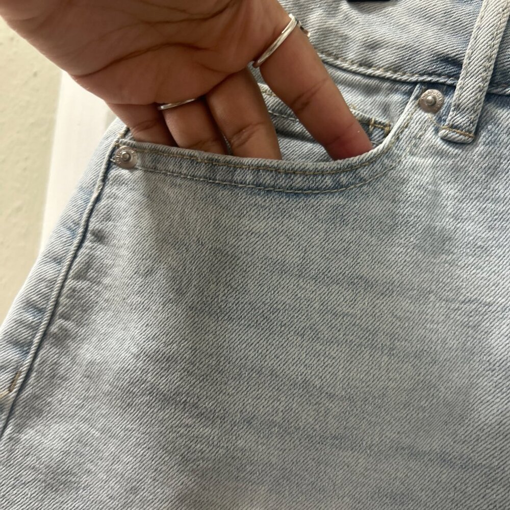 Blue High Rise Shorts - Picture 5 of 12